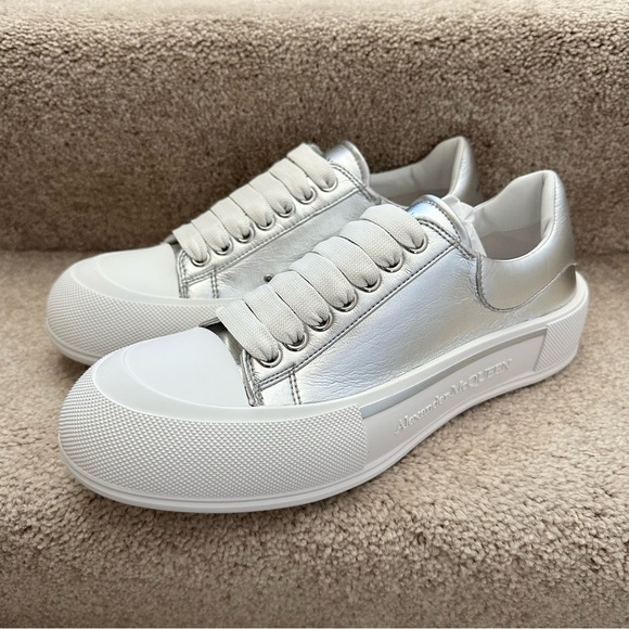 New! Alexander McQueen Men's Plimsoll Leather Sneakers Size EU 42, US 9 - Picture 10 of 10